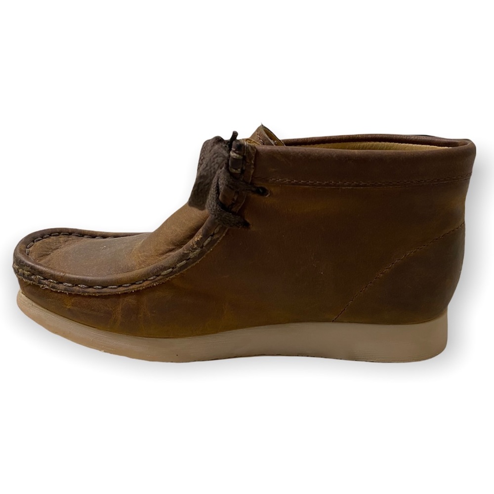 Clarks Originals Wallabees Youth Children Size 1 W Brown Leather Boys